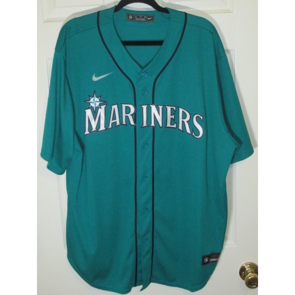 Nike Seattle Mariners Blank Men's Teal Baseball Jersey XXL MLB